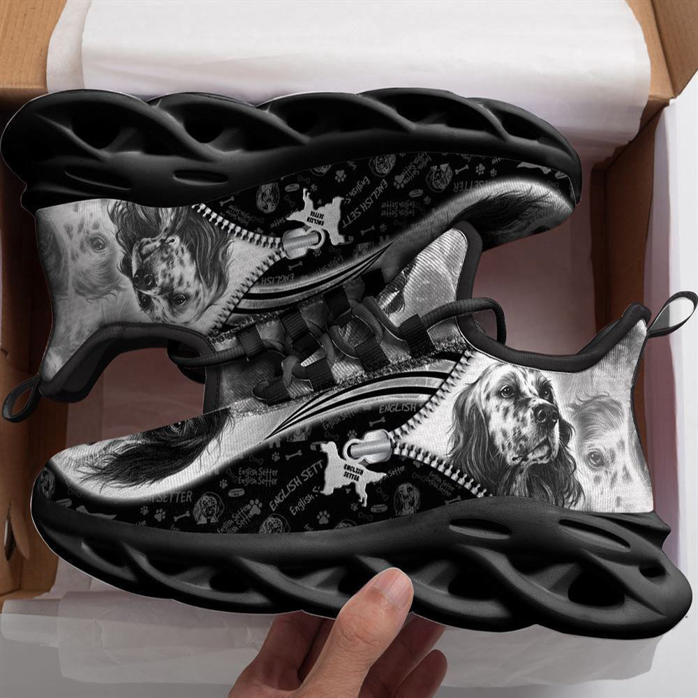 English Setter Sketch Max Soul Shoes For Men Women, Running shoes For Dog Lovers, Max Soul Shoes, Dog Shoes Running