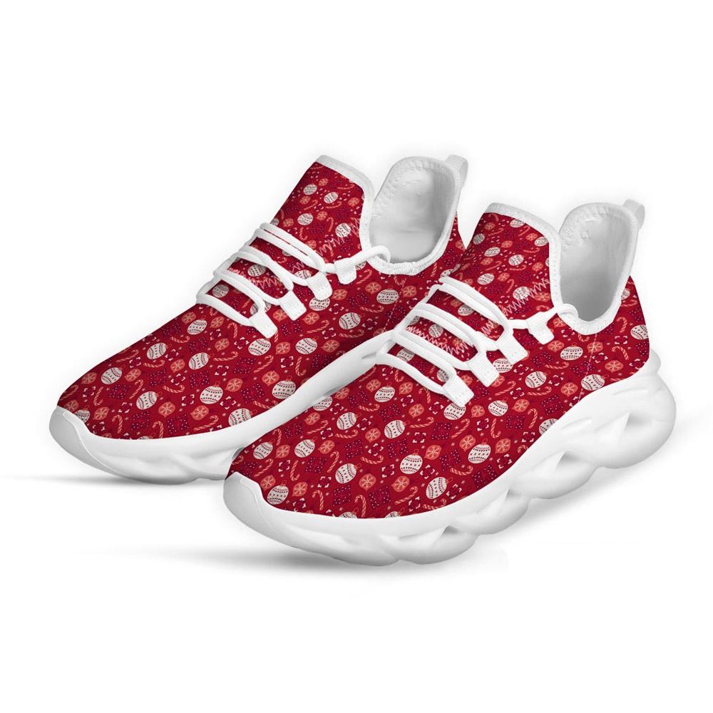 Cute Christmas Elements Print Pattern White Max Soul Shoes For Men Women, Best Running Sneaker, Christmas Shoes, Winter Fashion Shoes