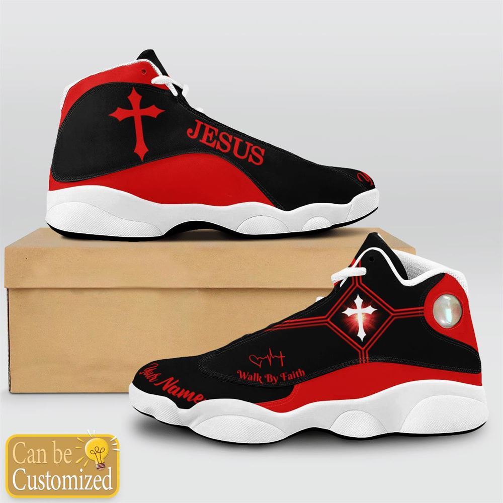 Jesus Basic Walk By Faith Customized Jd13 Shoes For Man And Women, Christian Basketball Shoes, Gifts For Christian, God Shoes