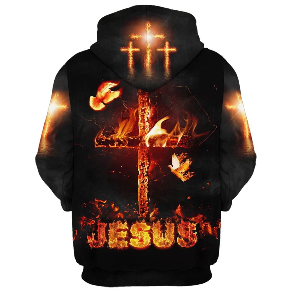 Jesus And The Three Crosses 3D Hoodies Jesus Hoodie Men & Women, God 3D Printed Hoodie, Christian Apparel Hoodies