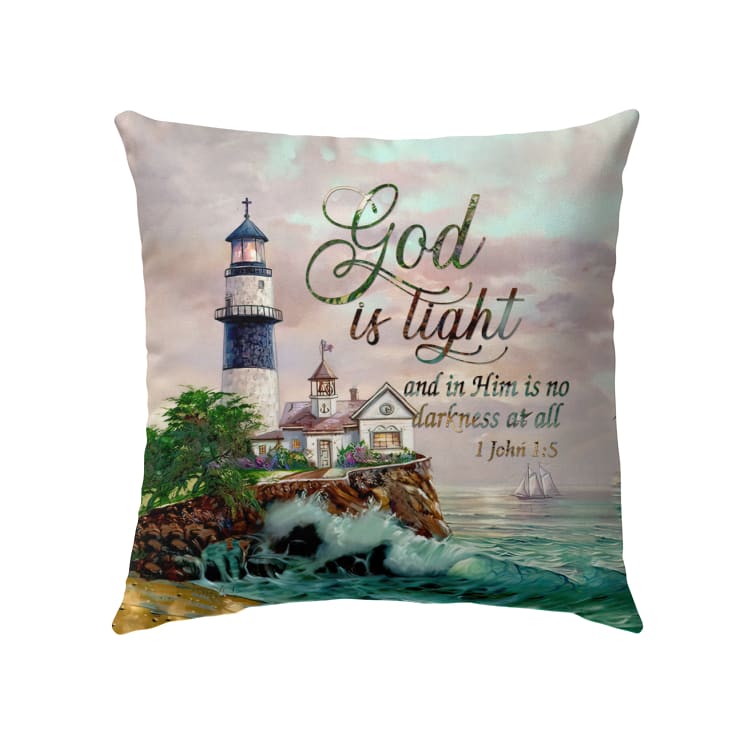 God Is Light 1 John 15 Kjv Bible Verse Pillow