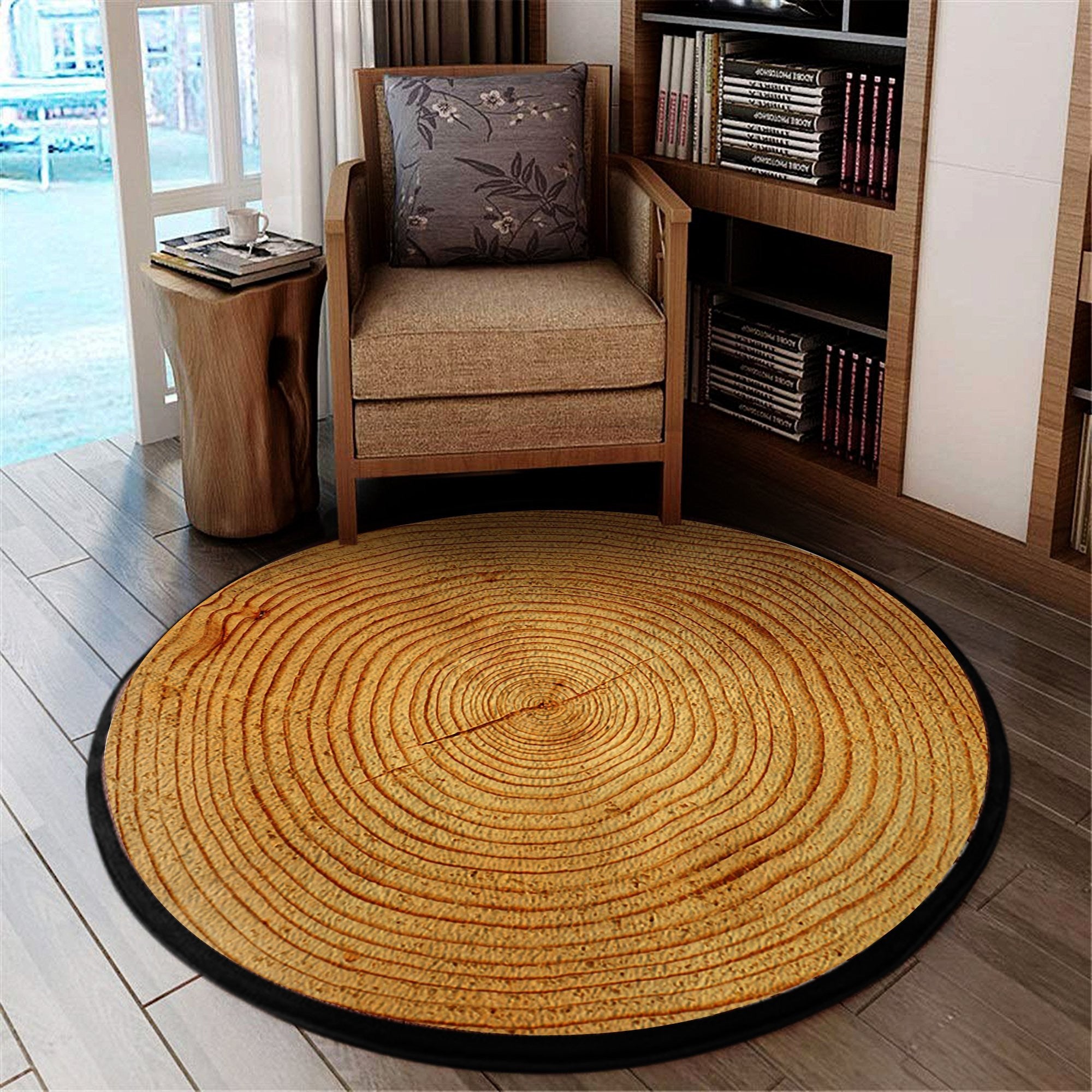 Woodworking Round Mat Round Floor Mat Room Rugs Carpet Outdoor Rug Washable Rugs