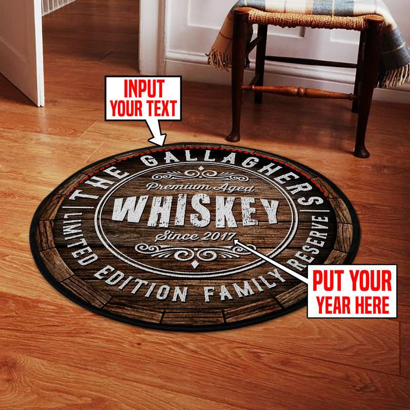 Personalized Whiskey Limited Edition Round Mat Round Floor Mat Room Rugs Carpet Outdoor Rug Washable Rugs