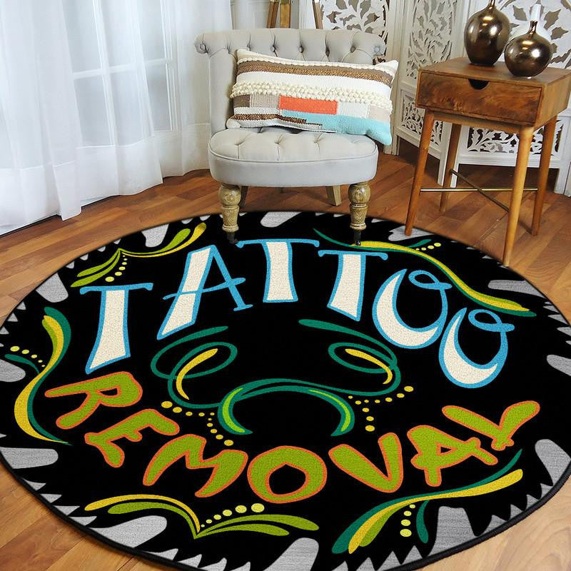 Tattoo Removal Round Mat Round Floor Mat Room Rugs Carpet Outdoor Rug Washable Rugs