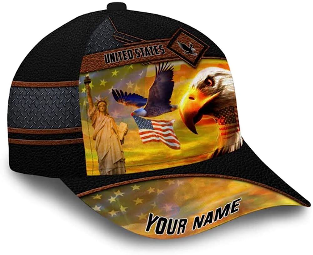 American Eagle Custom Name Baseball Cap, Christian Baseball Cap, Religious Cap, Jesus Gift, Jesus Hat