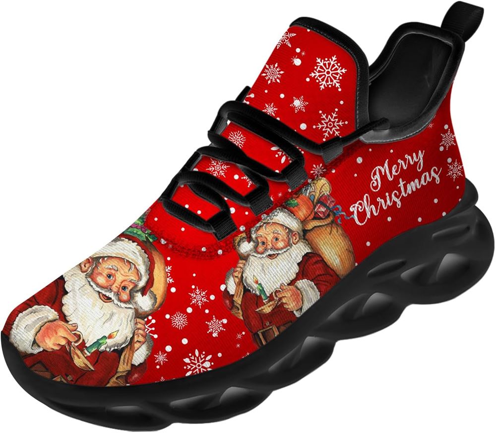 Christmas Running Shoes, Merry Christmas Gift From Santa Max Soul Shoes For Men Women, Christmas Shoes, Winter Fashion Shoes