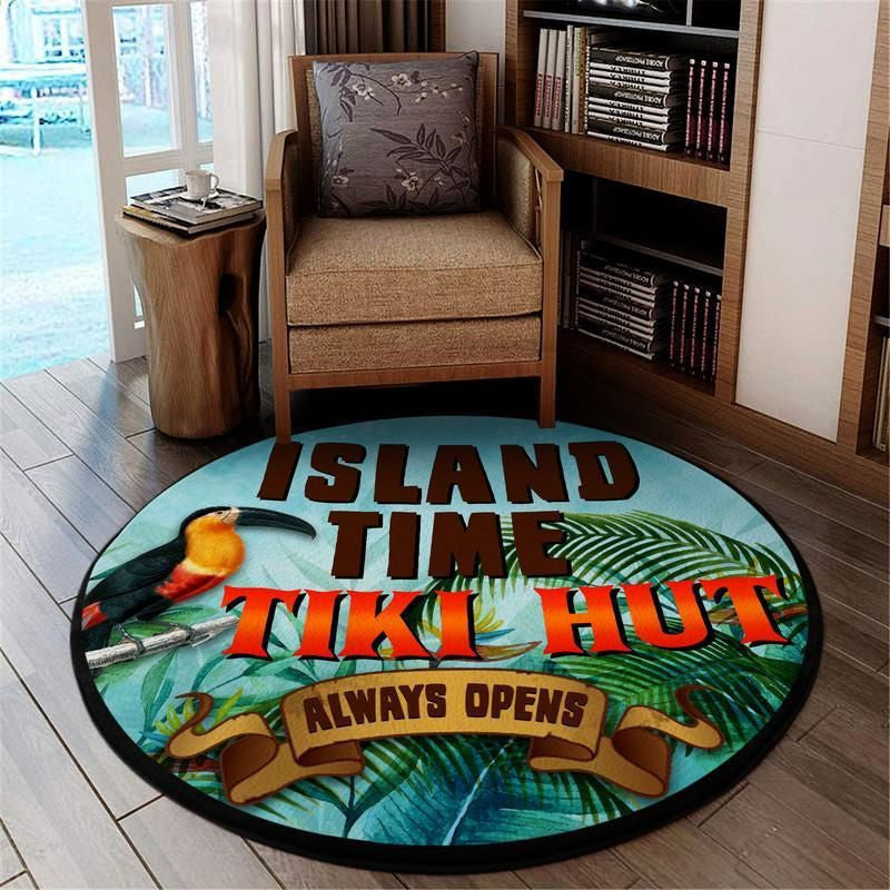 Tiki Bar Living Room Round Mat Circle Rug