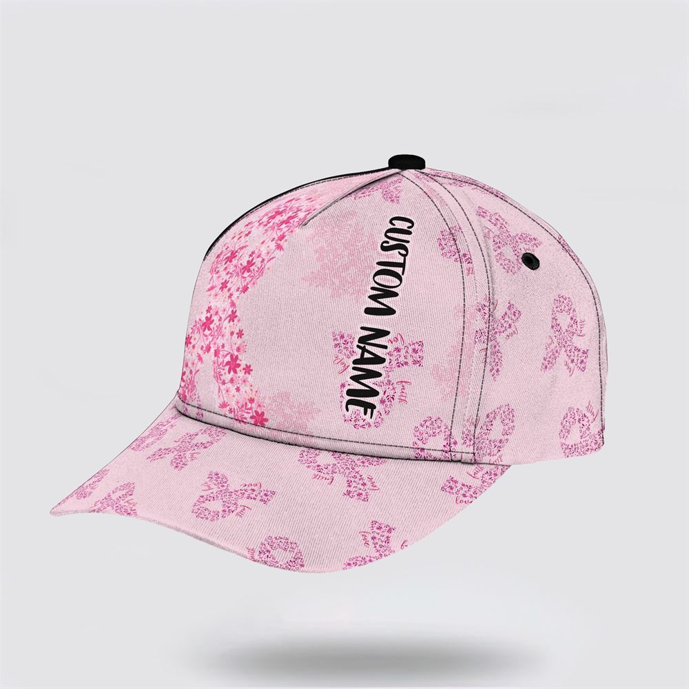 Customized Breast Cancer Awareness Pink Baseball Cap, Gifts For Breast Cancer Patients, Breast Cancer Hat