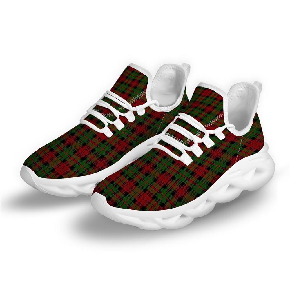 Christmas Tartan Red Plaid White Max Soul Shoes For Men Women, Best Running Sneaker, Christmas Shoes, Winter Fashion Shoes