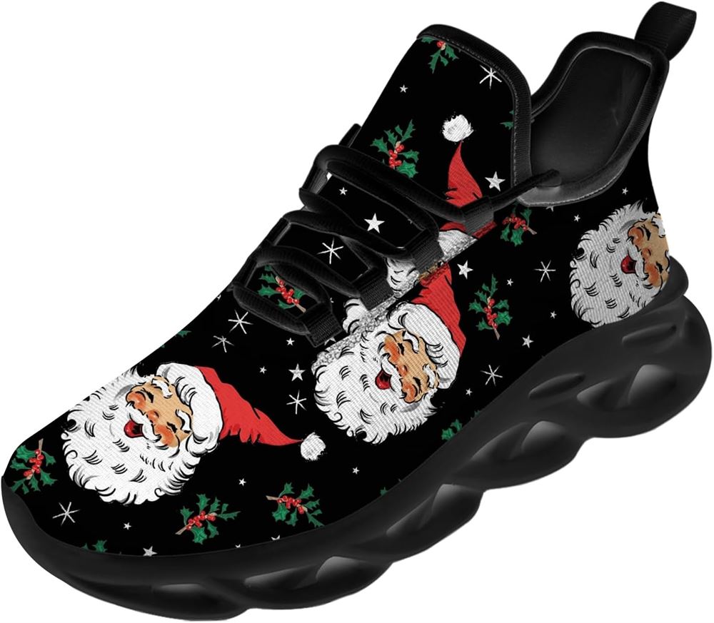 Christmas Running Shoes, Funny Santa Claus Max Soul Shoes For Men Women, Christmas Shoes, Winter Fashion Shoes