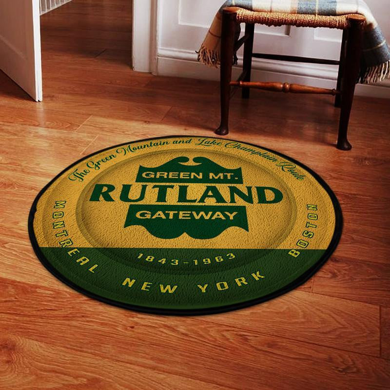 Rutland Railway Living Room Round Mat Circle Rug