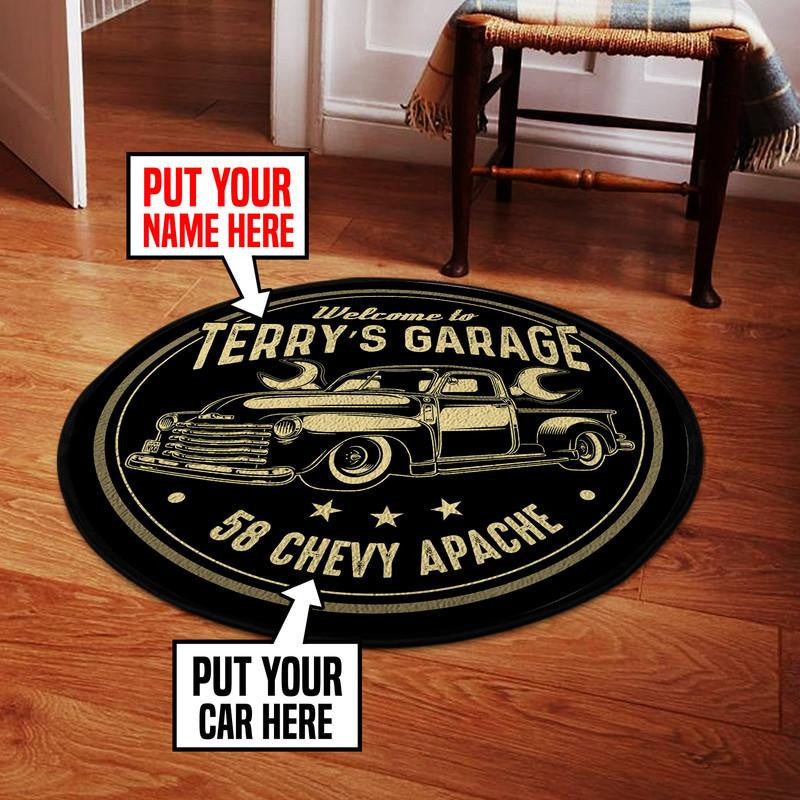 Personalized Truck Living Room Round Mat Circle Rug