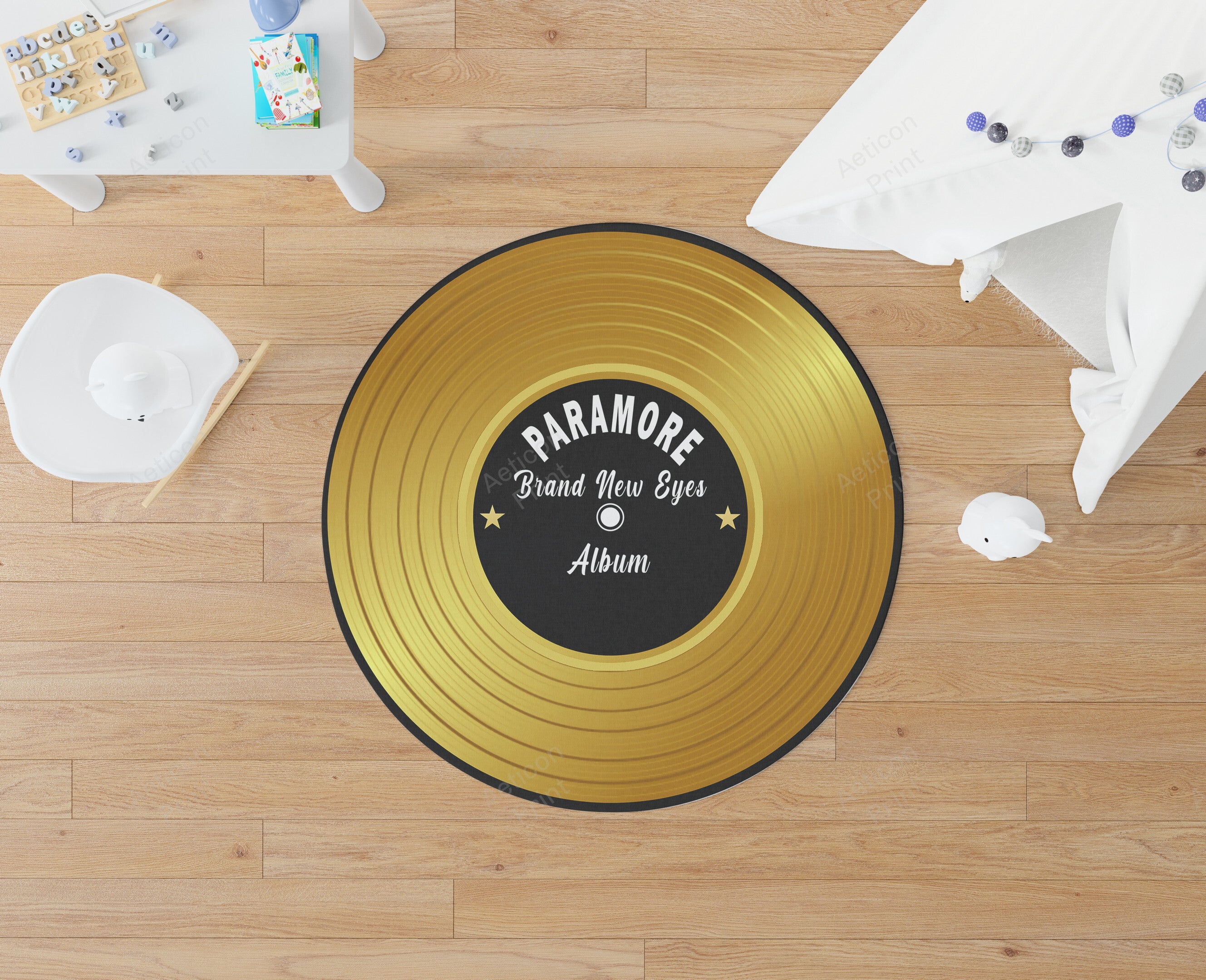 Personalized Record Area Rug Carpet Vintage Home Decor Gift Idea