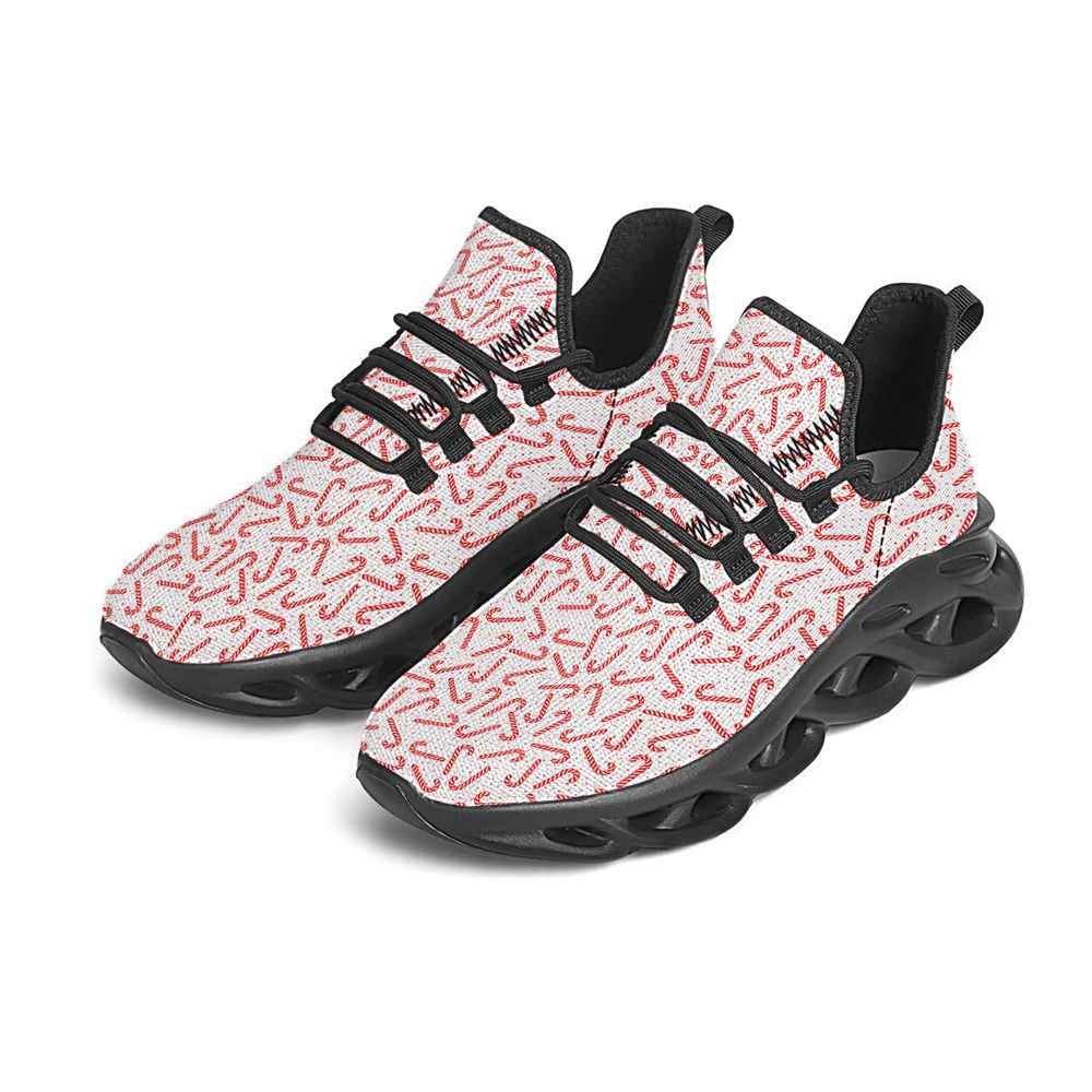 Christmas Candy Print Pattern Black Max Soul Shoes For Men Women, Best Running Sneaker, Christmas Shoes, Winter Fashion Shoes