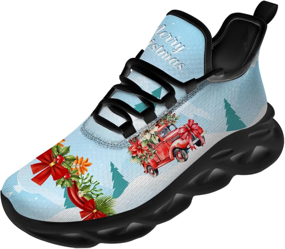 Christmas Running Shoes, Merry Christmas Car Max Soul Shoes For Men Women, Christmas Shoes, Winter Fashion Shoes