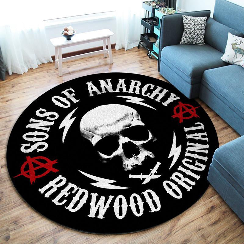 Sons Of Anarchy Chopper Motorcycle Round Mat Round Floor Mat Room Rugs Carpet Outdoor Rug Washable Rugs