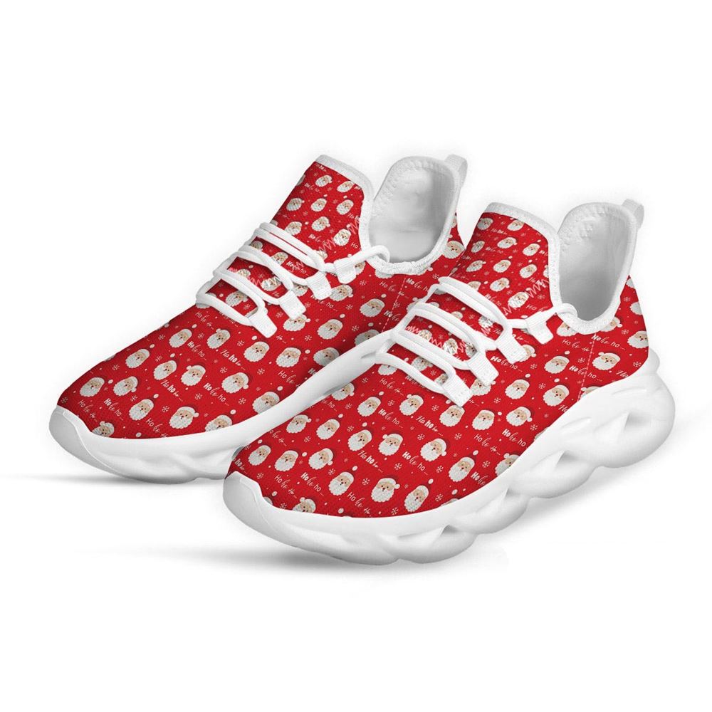 Santa Claus Christmas Print Pattern White Max Soul Shoes For Men Women, Best Running Sneaker, Christmas Shoes, Winter Fashion Shoes