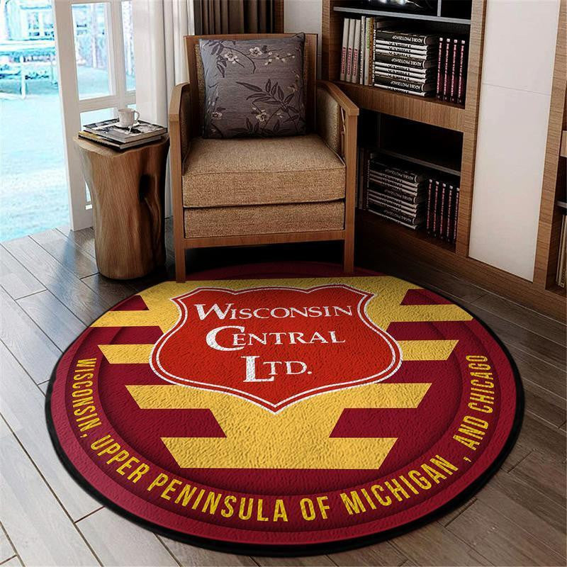 Wcl Living Room Round Mat Circle Rug Wcl Wisconsin Central Limited Railroad