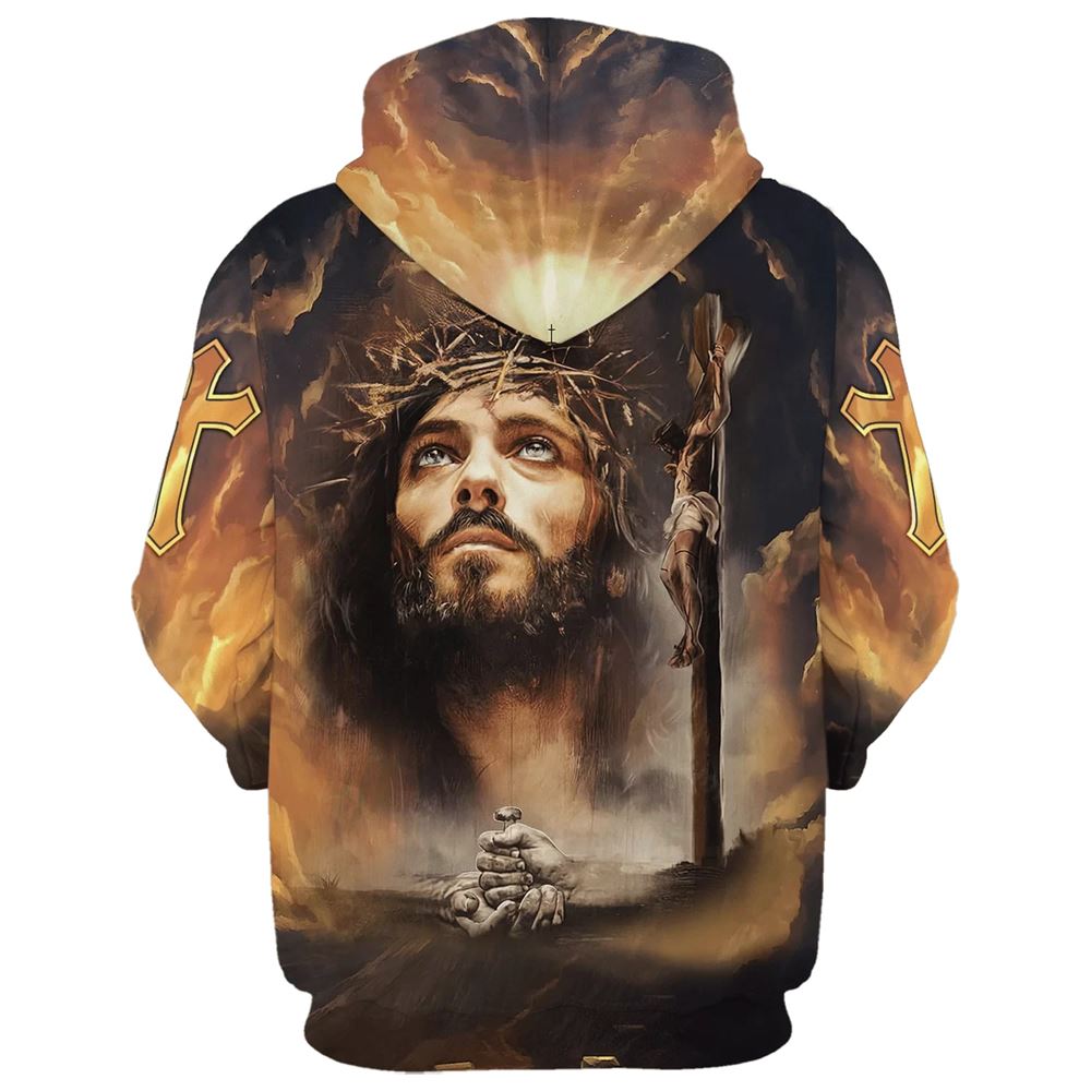 Crucifixion Of Jesus Hoodies Jesus Hoodie Men & Women, God 3D Printed Hoodie, Christian Apparel Hoodies