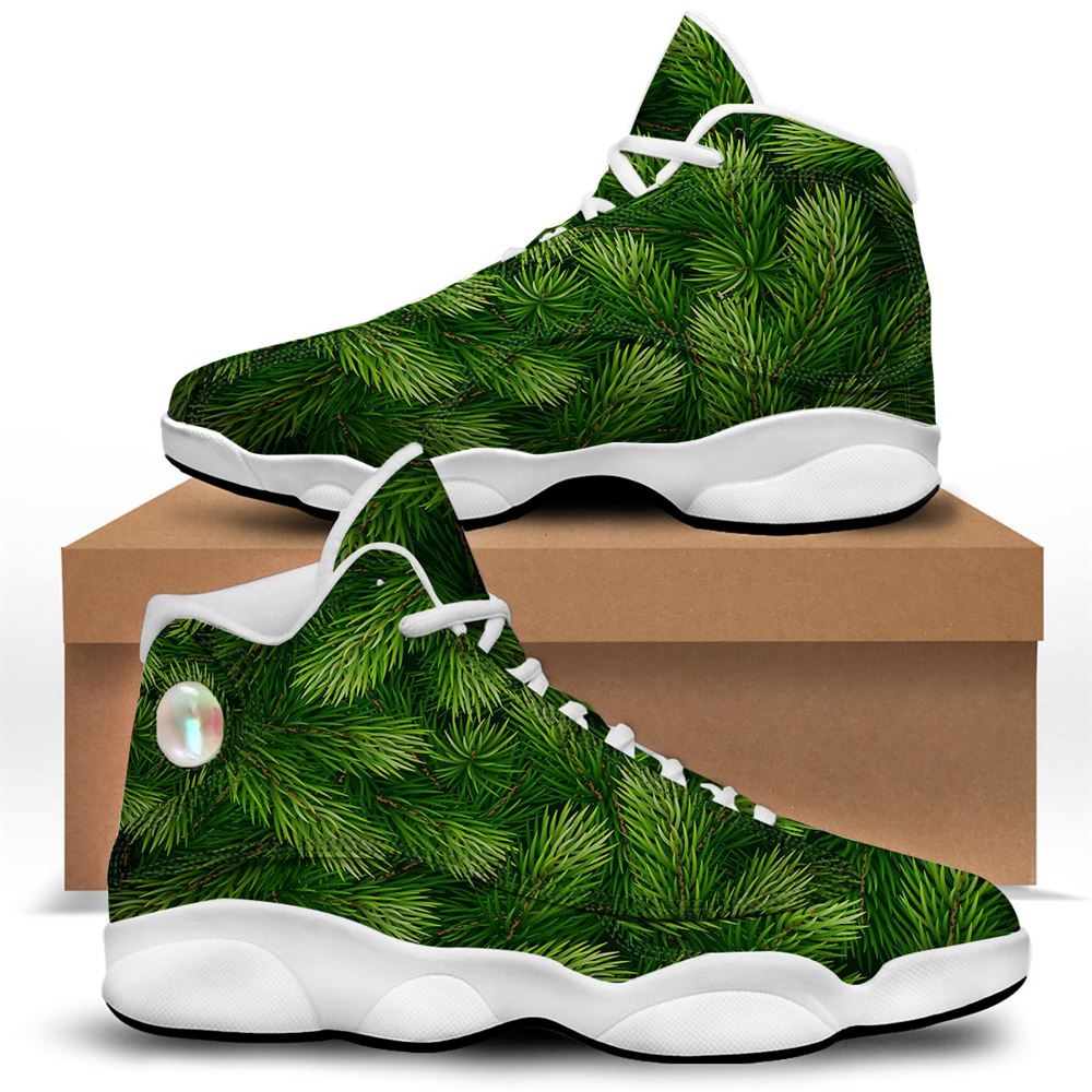 Christmas Basketball Shoes, Branches Christmas Tree Print Jd13 Shoes For Men Women, Christmas Fashion Shoes