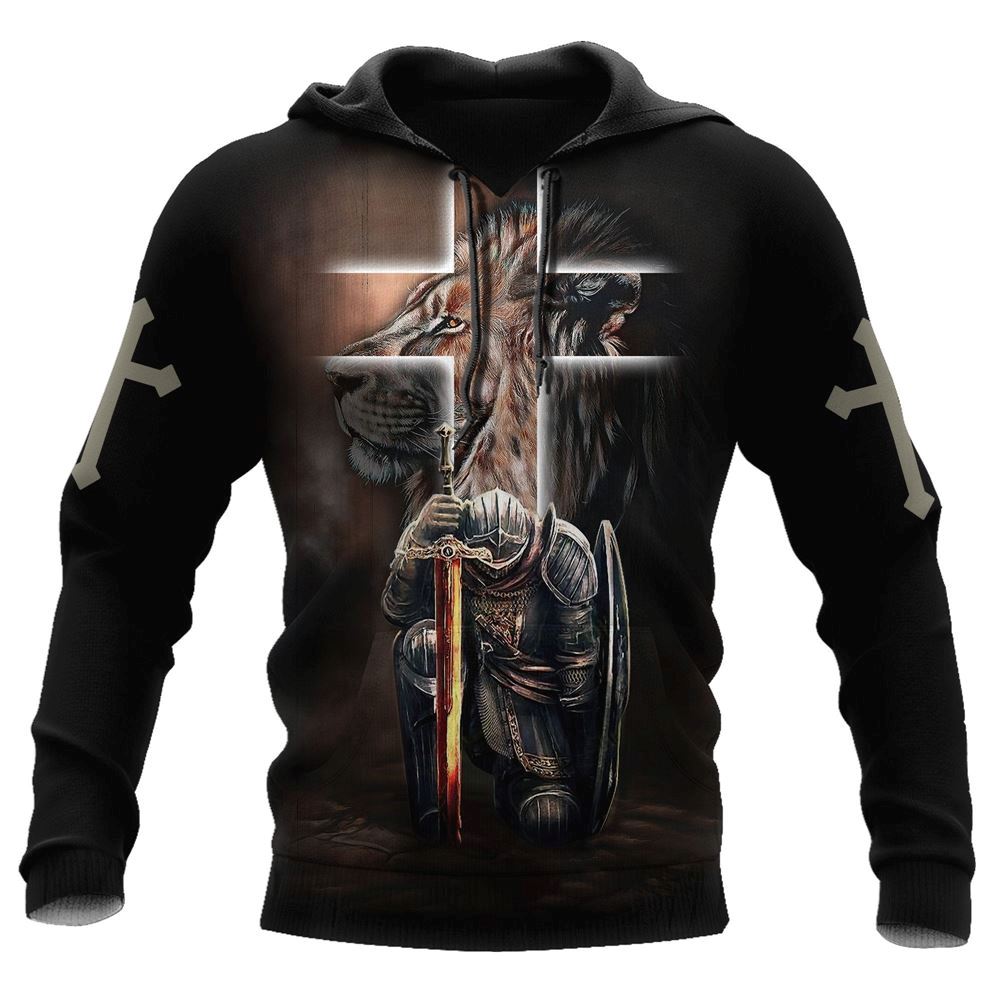 Lion Warrior Jesus Until I Said A Men God 3D Hoodie For Man And Women, Jesus Printed 3D Hoodie