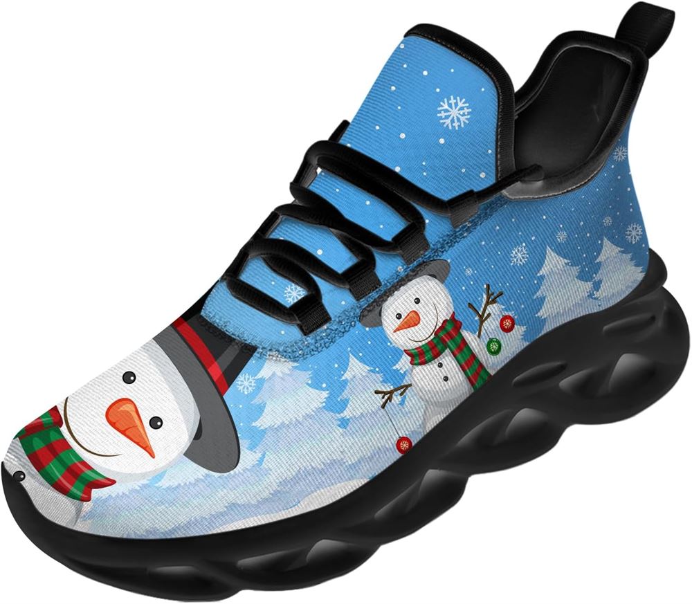 Christmas Running Shoes, Merry Christmas Snowman Max Soul Shoes For Men Women, Christmas Shoes, Winter Fashion Shoes