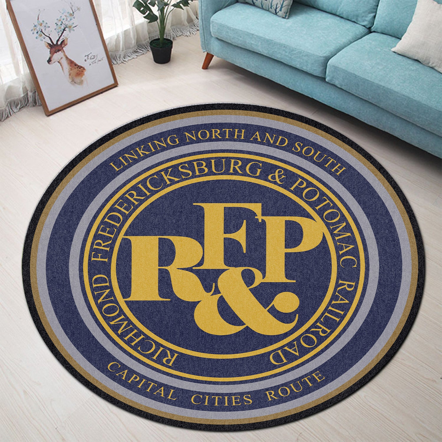 Rfpr Living Room Round Mat Circle Rug Richmond, Fredericksburg And Potomac Railroad