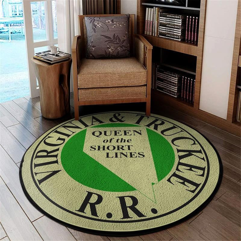 Vtrr Living Room Round Mat Circle Rug Virginia & Truckee Railroad