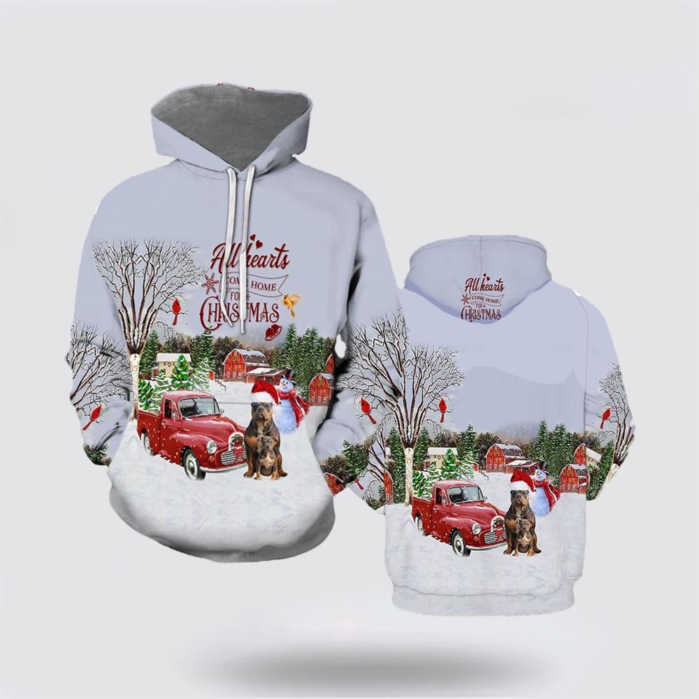 Christmas Pitbull All Over Print 3D Hoodie For Men & Women, Christmas Dog Hoodie, Christmas Hoodie Cute, Christmas Gift