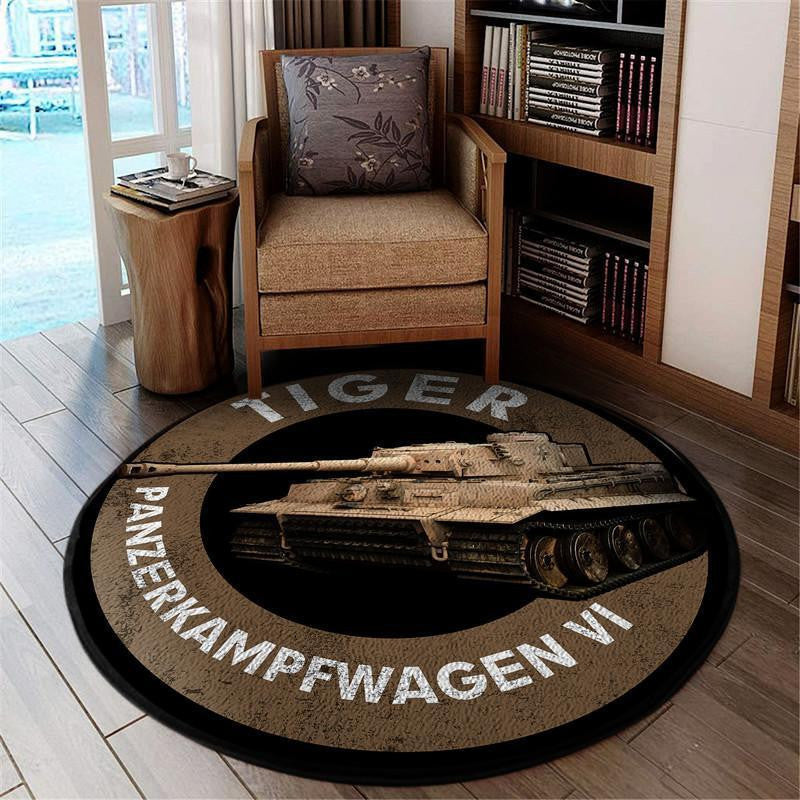 Tigertank Living Room Round Mat Circle Rug Tiger Tank