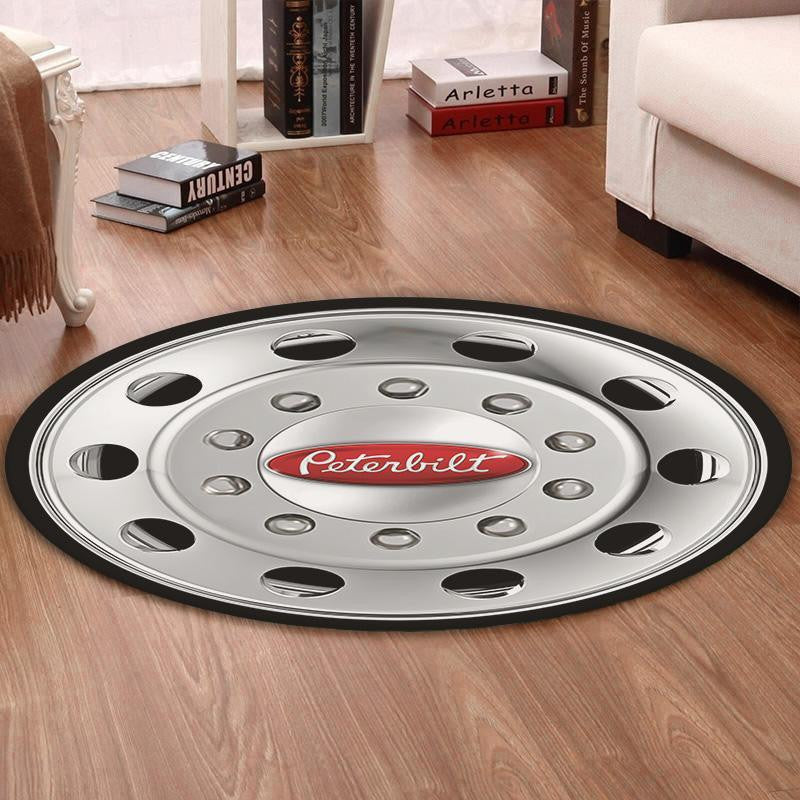 Pete Living Room Round Mat Circle Rug Peterbilt Truck