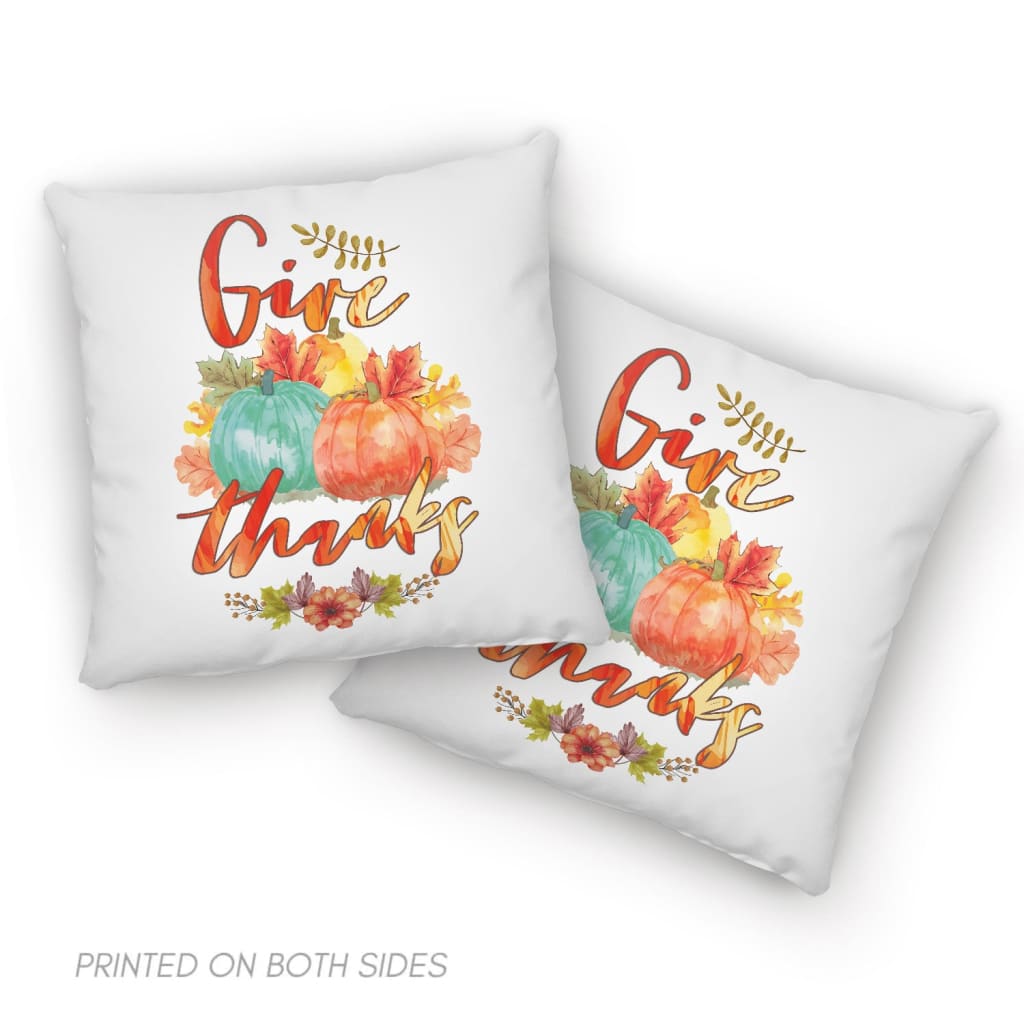 Pumpkin, Thanksgiving, Give Thanks Pillow