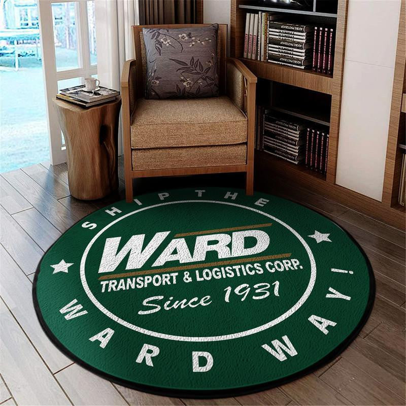 Truckdriver Living Room Round Mat Circle Rug Ward Trucking