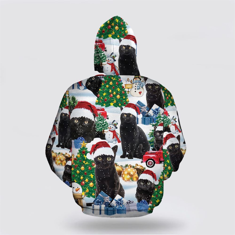 Christmas Black Cat 2 All Over Print 3D Hoodie For Men And Women, Christmas Cat Hoodie, Christmas Hoodie Cute, Christmas Fashion