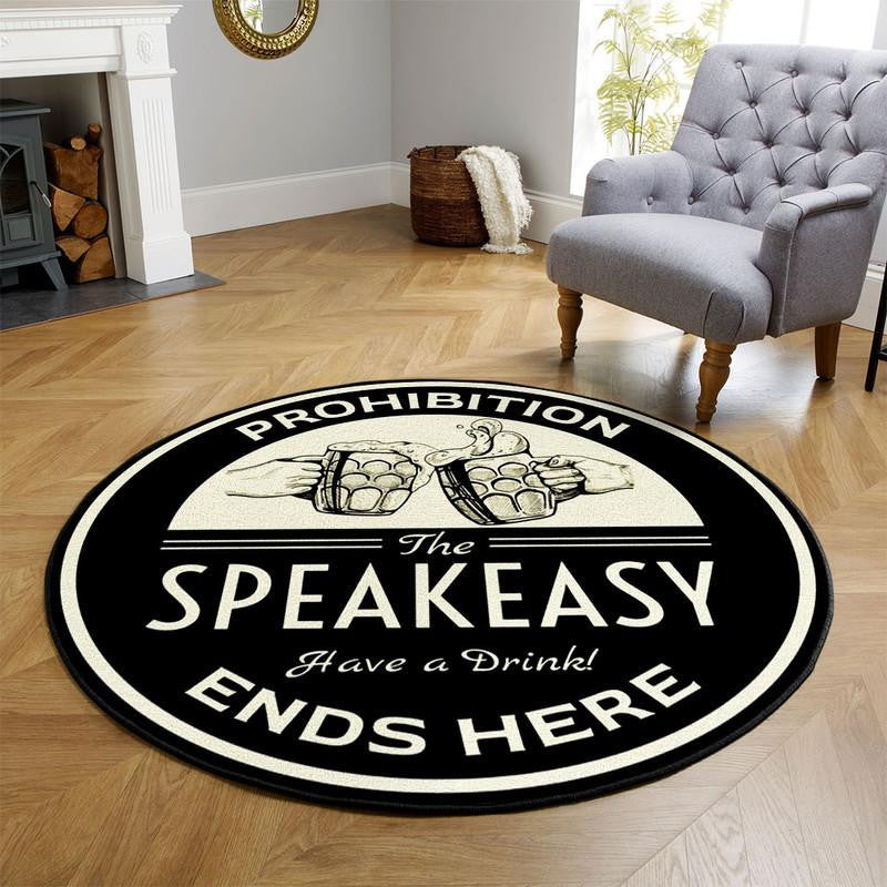 Prohibition Ends Here Round Mat Round Floor Mat Room Rugs Carpet Outdoor Rug Washable Rugs