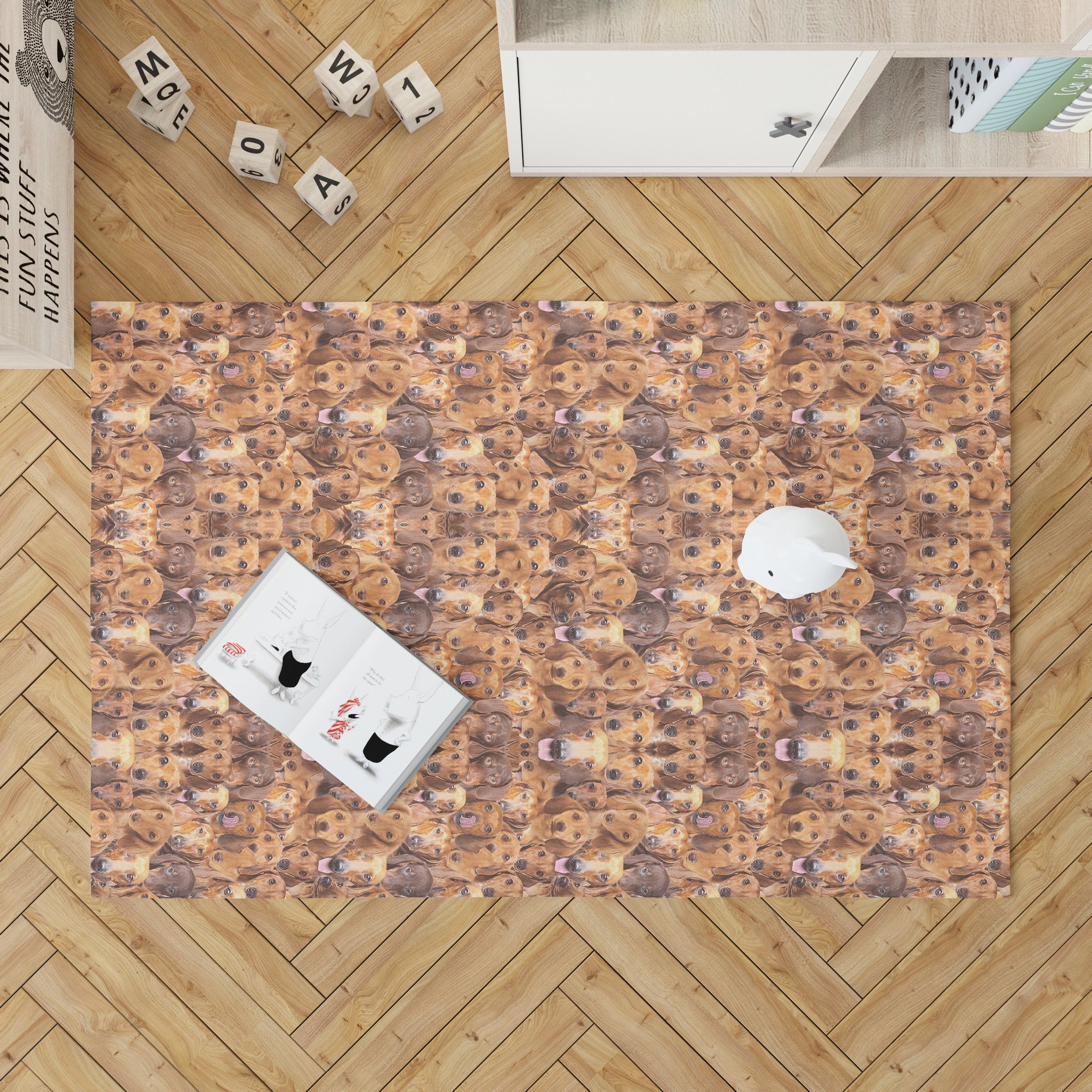 Dog Large Rug Rectangle Rugs Washable Area Rug Non-Slip Carpet For Living Room Bedroom