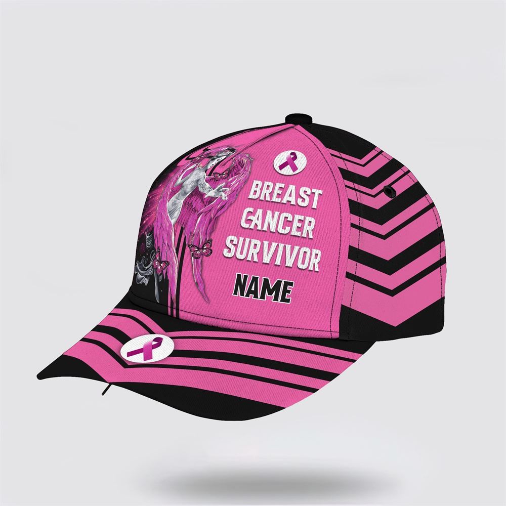 Customized Breast Cancer Awareness Survivor Art Baseball Cap, Gifts For Breast Cancer Patients, Breast Cancer Hat