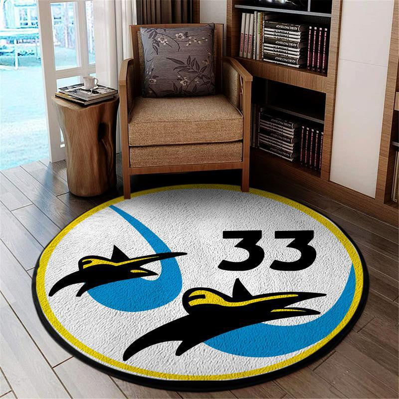 Usaf 33 Cadet Squadron Living Room Round Mat Circle Rug