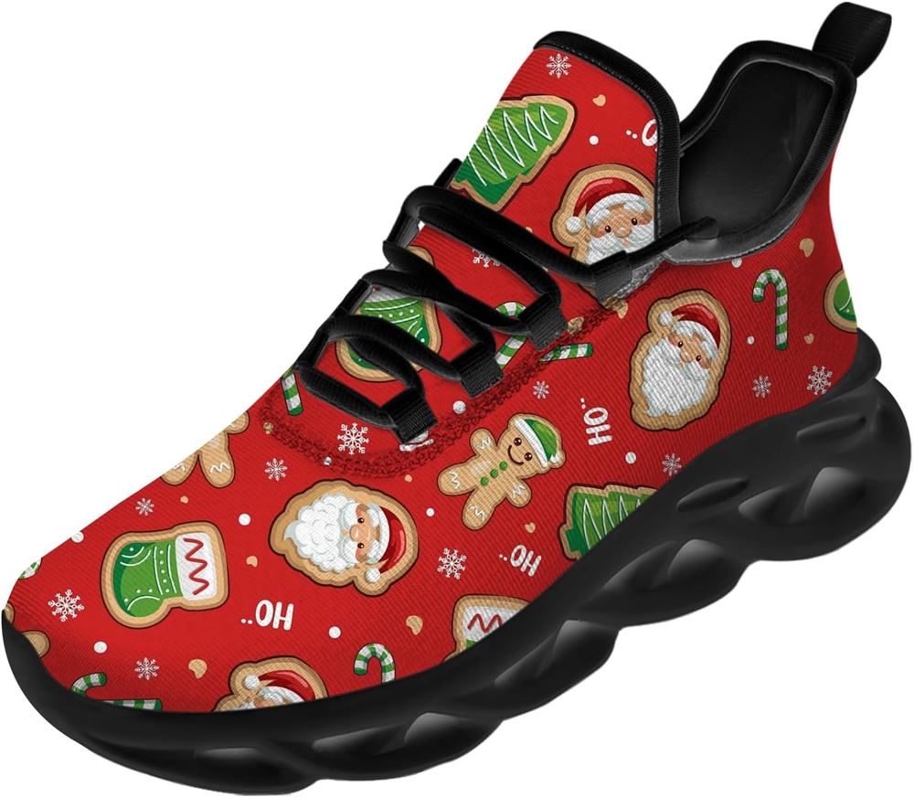 Christmas Running Shoes, Ginger Candy Christmas Max Soul Shoes For Men Women, Christmas Shoes, Winter Fashion Shoes