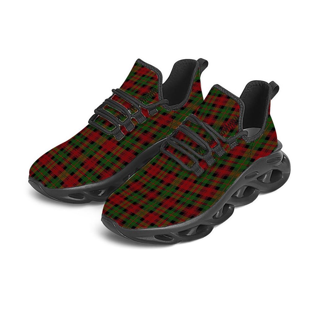 Christmas Tartan Red Plaid Black Max Soul Shoes For Men Women, Best Running Sneaker, Christmas Shoes, Winter Fashion Shoes