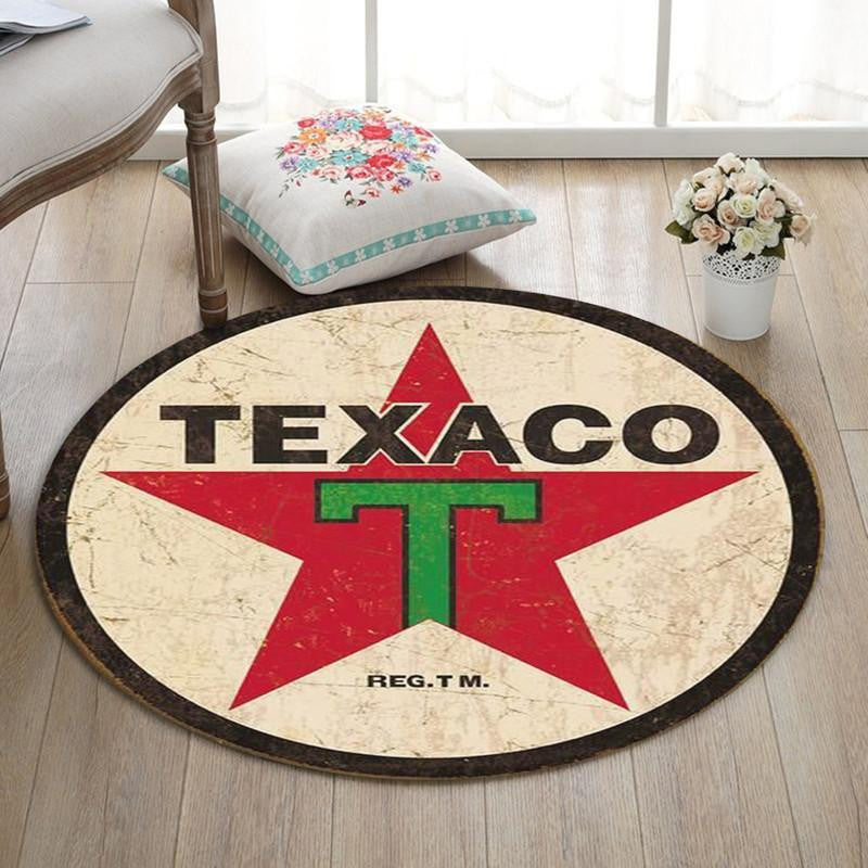 Texaco Living Room Round Mat Circle Rug