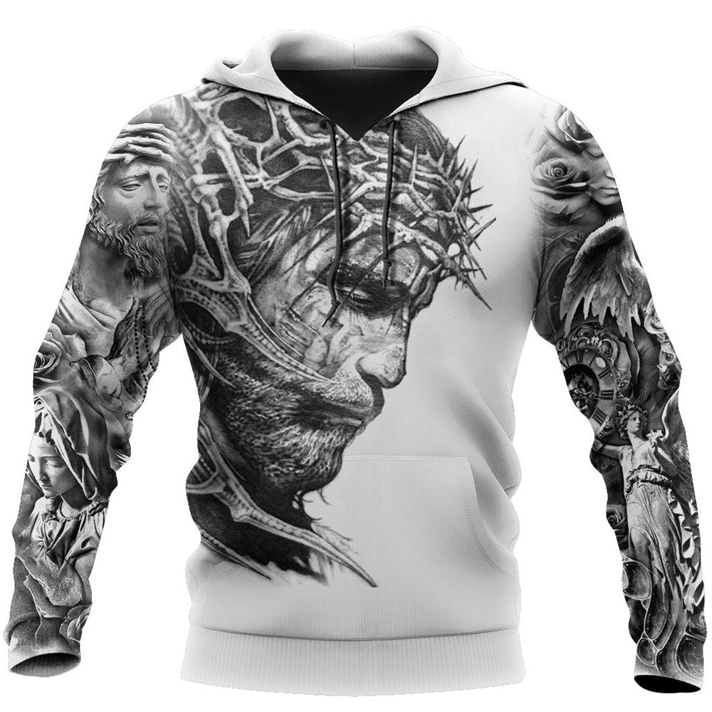 Faith in God Gothic Vibe God 3D Hoodie For Man And Women, Jesus Printed 3D Hoodie