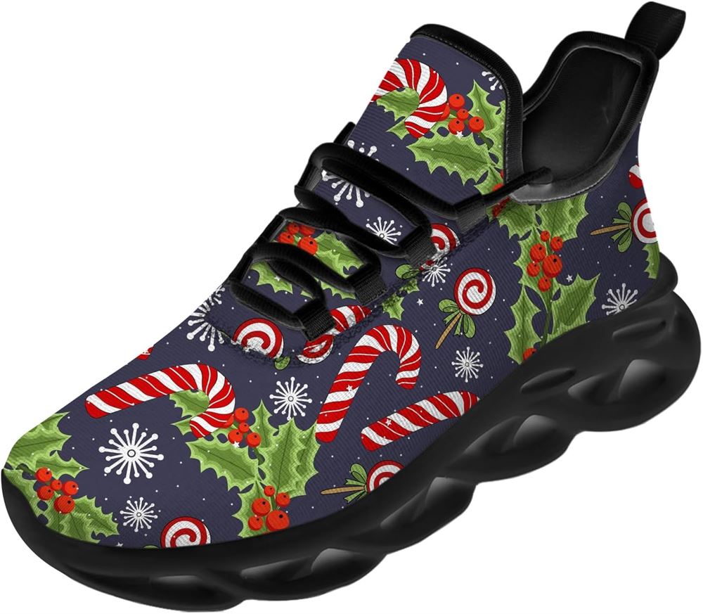 Christmas Running Shoes, Christmas Candy Canes Max Soul Shoes For Men Women, Christmas Shoes, Winter Fashion Shoes