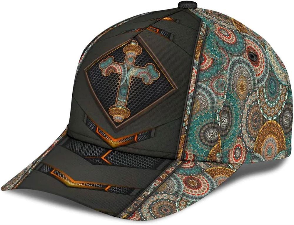 Cross All Over Print Baseball Cap, God Cap, Gift Ideas For Male