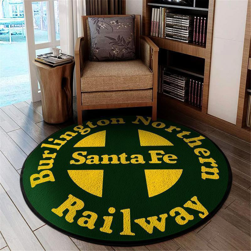 Santafe Round Mat Burlington Northern Santa Fe Railway Round Floor Mat Room Rugs Carpet Outdoor Rug Washable Rugs