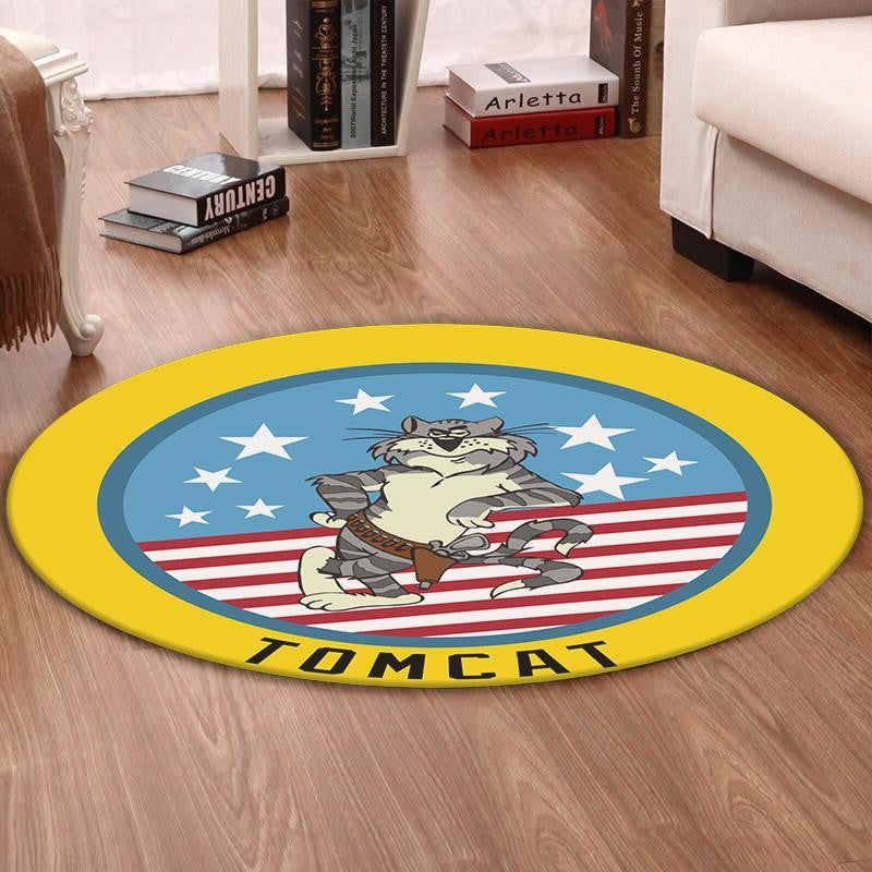 Topgun Living Room Round Mat Circle Rug Top Gun