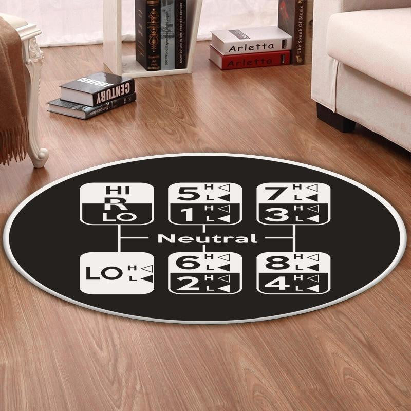 Truckdriver Round Mat Truck Driver Round Floor Mat Room Rugs Carpet Outdoor Rug Washable Rugs