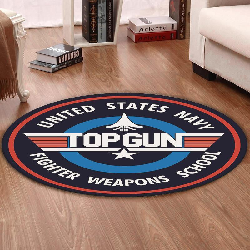 Topgun Living Room Round Mat Circle Rug Top Gun Maverick