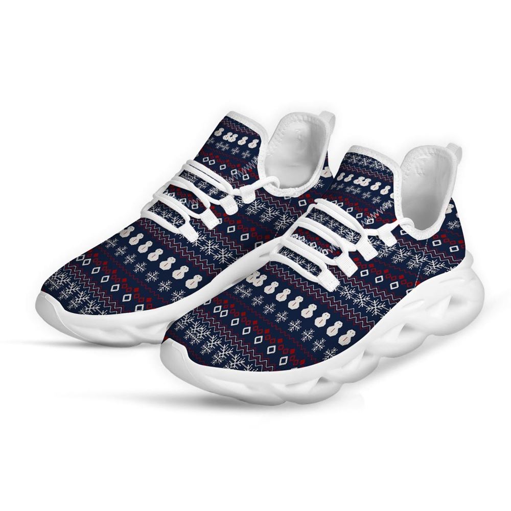 Christmas Scandinavian Print Pattern White Max Soul Shoes For Men Women, Best Running Sneaker, Christmas Shoes, Winter Fashion Shoes