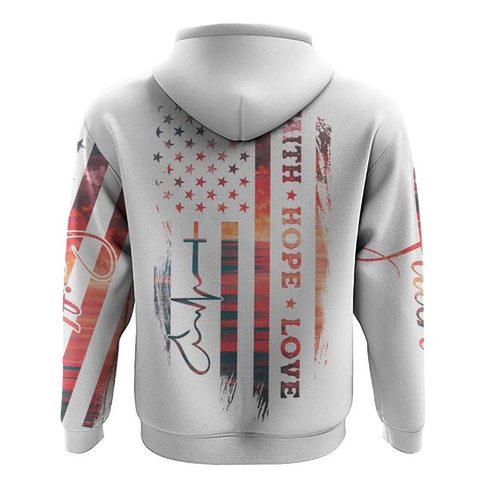 Faith Hope Love Sunset Beach All Over Print 3D Hoodie, Christian Hoodie, Christian Sweatshirt, Bible Verse Shirt